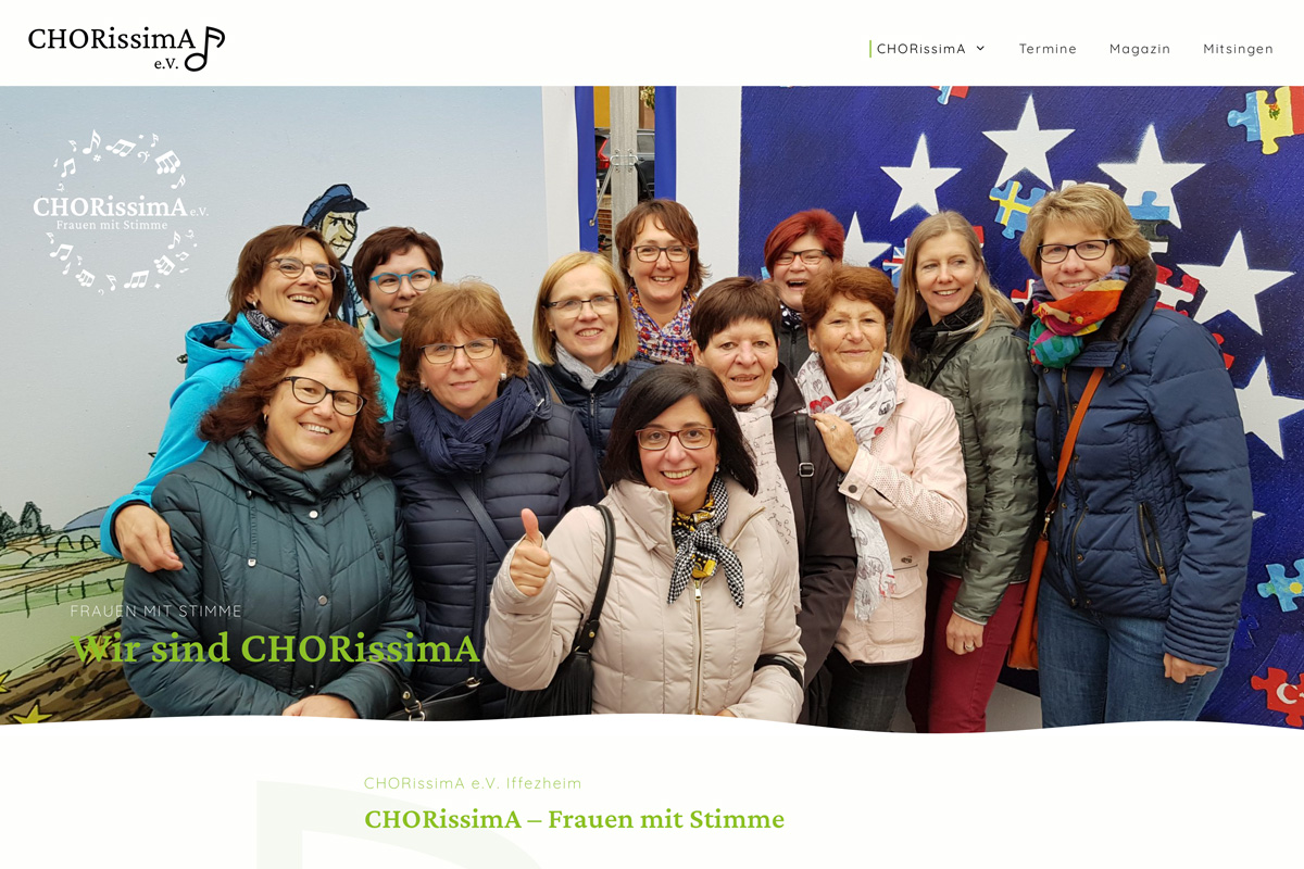 Die neue Homepage von CHORissimA ist online!